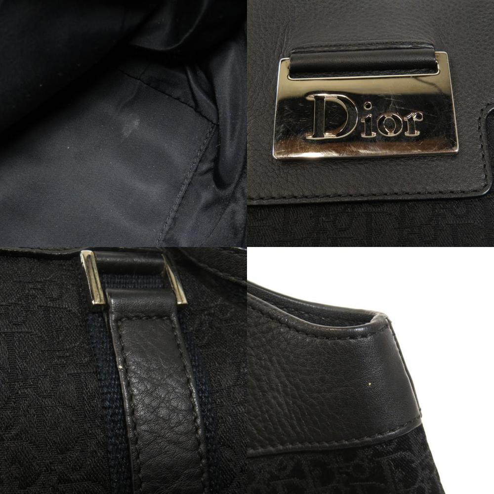 Christian Dior Trotter Pattern Handbag Canvas Black - Picture 7 of 9